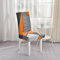 Stuhlhussen 2er Set Orange Geometrie Stretch Stuhlbezug,Abnehmbare Waschbar Stuhlhussen Schwingstühle, Hussen Für Stühle,Spandex Stuhlbezüge ​Für Hotel, Küche