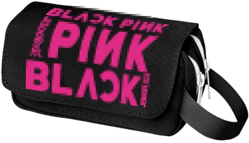Blackpink Federmäppchen,Multifunktional Mäppchen ,Unisex Exquisite Beautiful Pencil Case mit Reißverschluss,für Kosmetiktaschen Bleistifthalter Schule Zuhause Büro Lieferungen Speicher Beutel - D