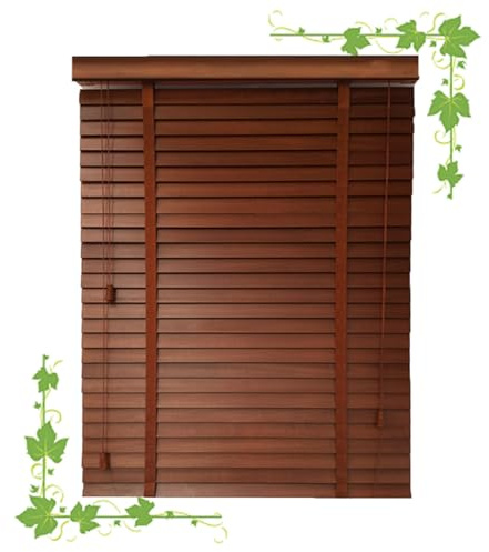 Tapparelle in Legno Per Finestre, Tende Veneziane Orizzontali 50/60/85/95/105/115/120cm, Tende a Rullo Privacy Casa, Persiane Veneziane in Legno Massiccio,WxH-100x150cm/39.4 * 59in