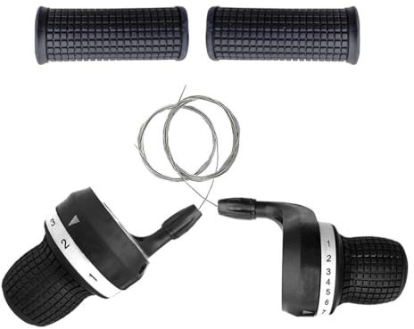 Poignée de changement de vitesse de vélo Poignée de frein de vélo Dérailleur de vélo Transmission Levier de vitesse de vélo 1 paire 3 x 7 vitesses Poignée de changement de vitesse gauche et droite Lev