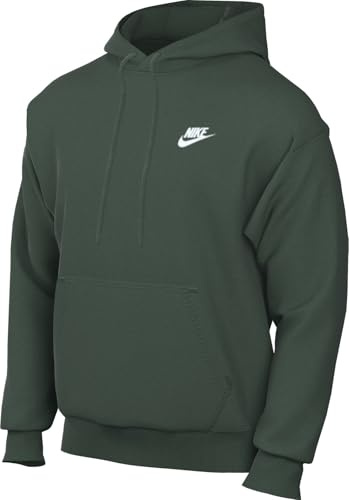 Nike Men's Club Po Bb Hooded Sweatshirt, Fir/Fir/White, M