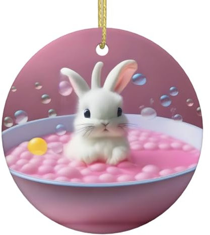 Seifenblasen-Baden-Motiv, Keramik, Weihnachtsdekoration, rund, hängende Anhänger, Geschenke für Weihnachten, Feiertage, Ornamente für Heimdekoration