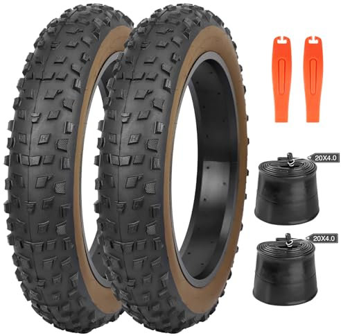GRELiving 2er-Pack 20x4.0 Zoll Heavy Duty E-Bike Reifen Fat-Bike Reifen 98-406 20PSI Fahrradmantel
