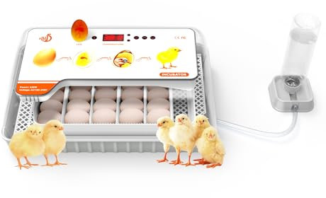 UISEBRT Brutautomat vollautomatisch 20 Eier Brutmaschine Brutkasten Inkubator hühner mit Automatischem Rotationssystem und Temperaturkontrolle Brutkasten für Henne