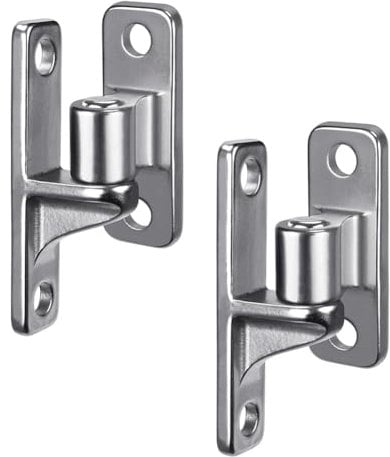 Nsssunnre Stainless Steel Gate Hinges, 2set Wall Mount Gate Hinges for Farm Gates, with Non-Welding Chain Link Fence Parts 5/8Inch
