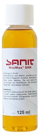 SANIT MiniMax SHK® - Hochkonzentrierter Spezialreiniger, Flecken- & Schmutzentferner, 125 ml - Ideal für Haushalt, Baustelle & Textilien, mit ätherischen Orangenölen, umweltfreundlich