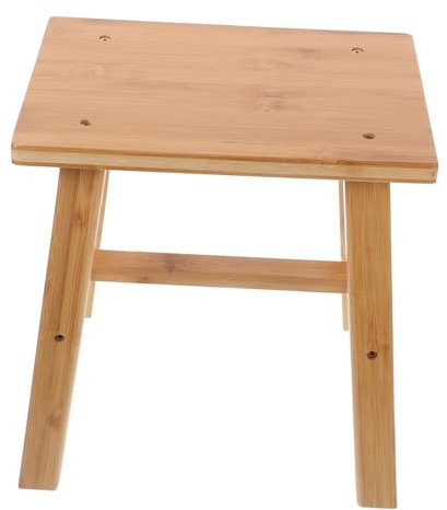 ANDRESLAD sgabello sedile in legno sedile per doccia piccola panca in legno piccola sedili per doccia sedia da doccia in bambù Light Brown