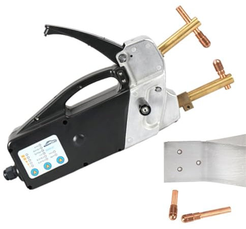 HQYMXYGEUR Professional Portable Electric 220 Volt Spot Welder Machine,3000A Single Phase Handheld Welding Tip Gun,Double Side Electric Spot Welder