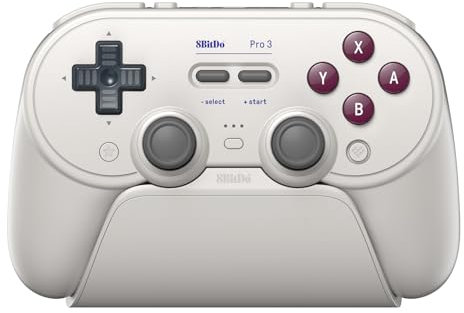 8Bitdo Pro 3 Bluetooth Controller for Switch/Switch 2 – TMR Joysticks, Swappable ABXY Buttons, Pro Back Buttons, Charging Dock, Hall Effect Triggers, for Windows, Apple, SteamOS, Android - G Classic