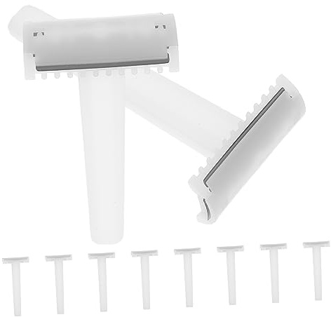 MERRYHAPY 10 Teiliges Einwegrasierer Damen und Herren Doppelte Klingen Kompakter Manueller Haarentferner Leicht und Handlich für Reisen und Tägliche Anwendung