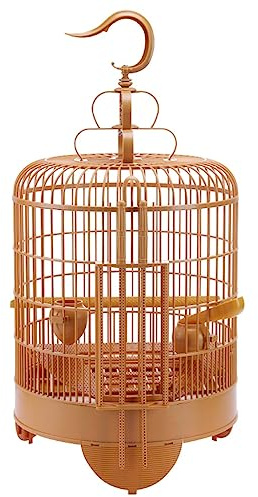 ATREDESES Großer Vogelkäfig Kleine runde Käfigkombination mit Chassis-Ausstellungskäfig, Starling-Papageienkäfig, Heimvogelkäfig Wellensittichkäfig