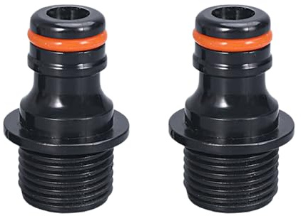 2 Stück Gartenschlauch Zubehör 1/2 Zoll 3/4 Zoll Schnellanschluss Wasserarmaturen Sprays Düse Wasserhahn Anschlüsse Auslaufsichere Armatur