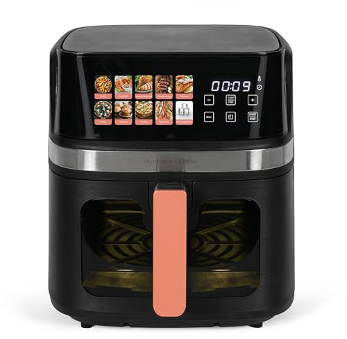 Friggitrice Ad Aria - Livoo X Marmiton - Doc343co - 8 L - 1700 W - 30 Ricette Tramite Codice Qr - Display Digitale Touchscreen Al 100%