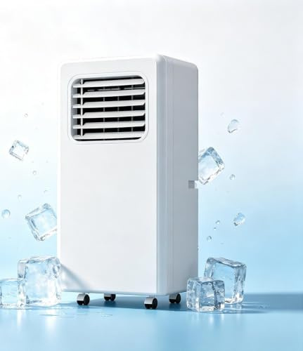 ,9000btu,Condizionatore Portatile, unità Mobile Facile da Configurare Senza Installazioni Complesse, Raffreddamento Potente per Ambienti Fino A 50 M², Climatizzatore da Pavimento