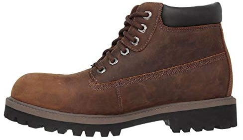 Skechers SERGEANTS VERDICT, Stivali Uomo, Marrone (Dark Brown Waterproof Crazyhorse Leather), 43 EU