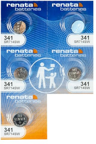 #341 Renata Watch Batteries 5Pcs