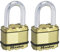 Master Lock Cadenas très haute sécurité [A Clé] [Acier laminé + Finition Laiton] [Extérieur] [Pack de 2] M5BEURTLF - idéal pour les Remises, les Garages, les Clôtures et les portails