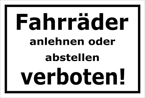 Melis-Folienwerkstatt Aufkleber - Fahrräder abstellen - 15x10cm – S00050-046-A -20 Varianten
