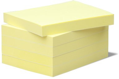 BIZSTIX® Office Haftnotizen (5 Stück) -vanille- pastell gelb 10 x 7,5 cm