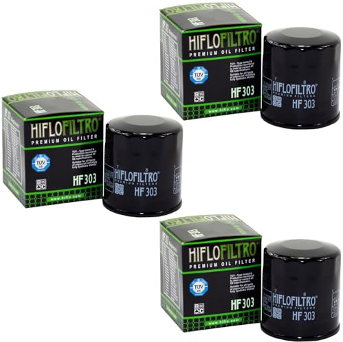 Ölfilter Set 3 Stück Hiflo HF303 für Kawasa ki Polar is