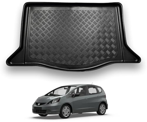 NOMAD Boot Liner Mat for Honda Jazz 2008-2015 | Tailored PE Car Boot Protector Tray, Waterproof Raised Edge Trunk Mat, Easy Clean Cargo Floor Liner