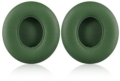 Solo 2/3 Wireless Earpads - JECOBB Replacement Ear Cushion Pads with Protein Leather and Memory Foam for Beats Solo 2.0/3.0 Wireless On Ear Headphones ONLY (Turf Green)