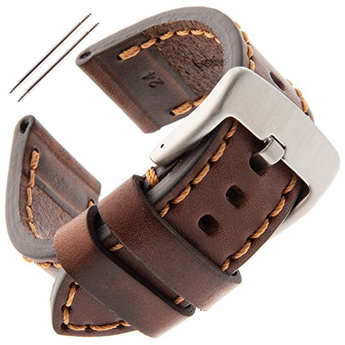 Gilden 18–28 mm dickes schweres Sport-Kalbsleder-Uhrenarmband TS62 für Herren