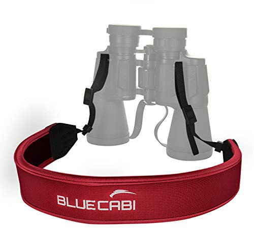 BlueCabi Neopren-Umhängeband für Kameras und Ferngläser - Antirutsch-Umhängeband, Rot/Ausflug, einfarbig (Getaway Solids)