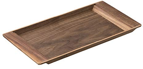 KINTO Sepia 21743 Non-Slip Tray, 14.2 x 7.1 inches (360 x 180 mm), Walnut, Wood