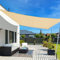 LOVE STORY Sonnensegel 2x2m Wasserdicht Rechteckig Sandbeige Sonnenschutz Windschutz Segel PES Polyester,95% UV-Schutz für Außenbereich, Terrasse, Balkon, Garten