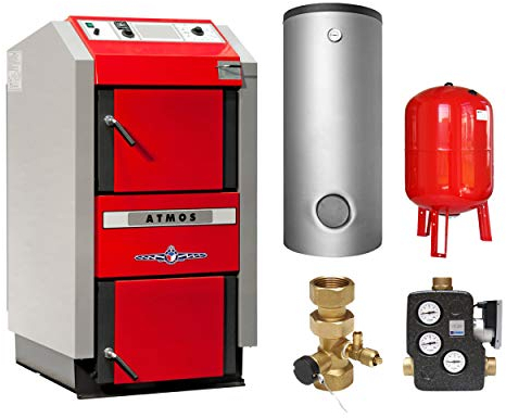 ATMOS KS3382 GS25 Holzvergaserkessel - Komplett-Set mit 2 Pufferspeicher 800L, inkl. Isolierung