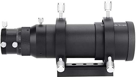 Finderscope, Alliage d'aluminium 50mm Double viseur hélicoïdal Guide de portée chercheur pour télescope astronomique Couleur Noire