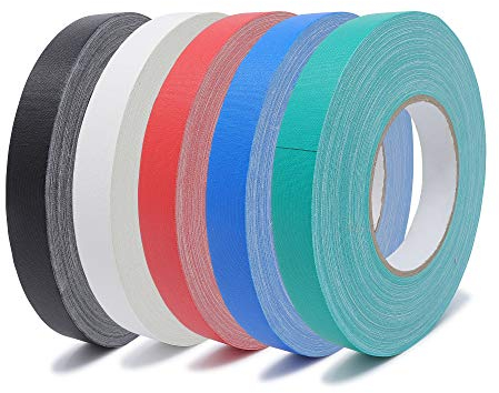 gws Gewebeklebeband SET 5 Rollen, premium Panzertape in Profi-Qualität mit Natur-Kautschukkleber, Wasserdicht, Breite: 19mm Länge: 50m, je Rolle