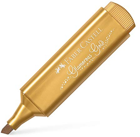 Faber-Castell Textliner 46 Metallic Glamorous Gold Textmarker – Box mit 50 Stück