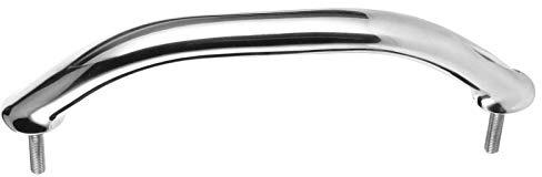 Aramox Corrimano per barca, per ponte di portello, maniglia per porta, corrimano, ovale, in acciaio inox, colore argento (220 mm)