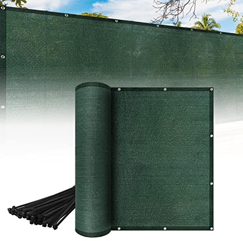 LZQ Schattiergewebe 150 g/m² Zaunblende, Sichtschutz HDPE Gewebe, UV-stabilisiert, wetterfest, 1,2 x 10m, Grün