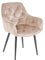Riess Ambiente Design Stuhl Milano Champagner Samt mit Chesterfield Steppung Armlehnenstuhl Esszimmerstuhl Polsterstuhl