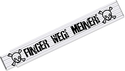 True Statements Zollstock mit Spruch Finger Weg! Meiner! - schönes Geschenk für Papa, Opa & Kollegen zum Vatertag, Geburtstag, Einweihung