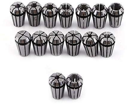 15Pcs ER11 Spannzangen Set, ER11 Federstahl Hochpräzise Spannzange Set mit Spannzange Zangen-Satz Präzisions-Federzangen-Satz für CNC Graviermaschine & Fräsen Drehwerkzeug
