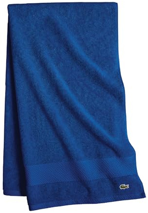 Lacoste Heritage Supima Badetuch, Baumwolle, 88,9 x 177,8 cm, Surf Blue