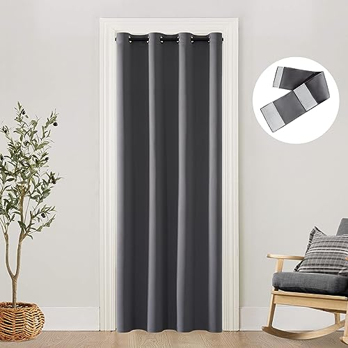 Tende isolanti termiche per porta divisorio, copertura per la privacy, oscurante, copertura invernale per spifferi e isolamento della luce, tenda insonorizzata per camera da letto, armadio, vetro