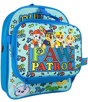 PAW Patrol Backpack Lunchbox Set | Children's Backpacks for School | Chase Everest Rubble Marshall Boys School Bag Blue