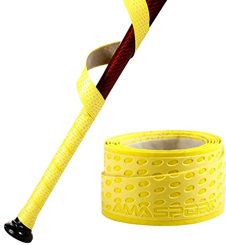 INSUM Baseballschläger-Griffband, Softball-Schlägerwickel, Griffband, 1,1 mm, Gelb