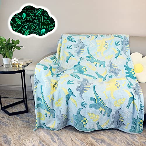 AVJWWD Kuscheldecke Dinosaurier Kinder Karikatur Tier Decke,Weiche Flanell Fleecedecke Weihnachten Geschenk, Dinosaurier Geschenke für Jungen Mädchen (Dinosaurier A, 150x200cm)