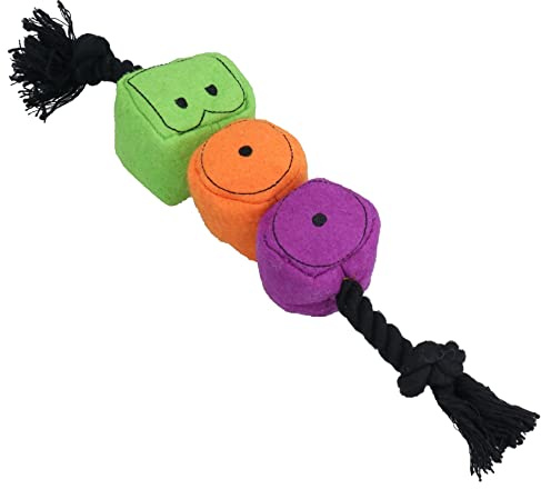 AB Tools Dog Puppy Small Plush Comfort Squeaky BOO Rope Play Toy