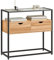 SoBuy Mesa de Consola Mesa de Cristal Templado con 2 Cajones 81 x 35 x 78 cm FSB54-N ES