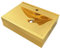 Waschbecken Waschtisch 60x46 cm aus Keramik, mit Überlaufschutz und Wasserhahnloch, Golden Aufsatzbecken Aufsatzwaschbecken Handwaschbecken Aufsatzwaschtisch Spülbecken Becken Waschschale