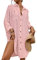 Bsubseach Swimsuit Coverup for Women Bathing Suit Blouse Button Down Shirt Dresses Swiss Dot Light Pink