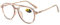 Lanomi Occhiali da lettura Pilot da donna e uomo in Telaio di Plastica compatto Blu Luce Filtro con montatura completa Marrone trasparente 2.0