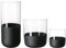 Villeroy & Boch Manufacture Rock Bargläser 12er Set, Longdrinkgläser 300 ml, Whiskybecher 250 ml, Shot Gläser 40 ml, Kristallglas, Transparent/Schwarz